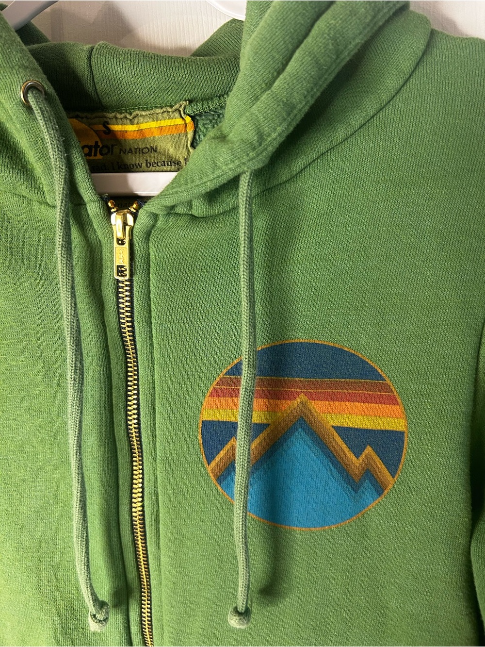 AVIATOR NATION All Seasons Circle Zip Hoodie- Palm/ Size Small - Picture 7 of 9